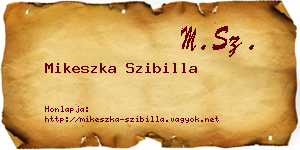 Mikeszka Szibilla névjegykártya